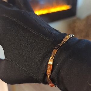 VTG 925 amber stone bracelet